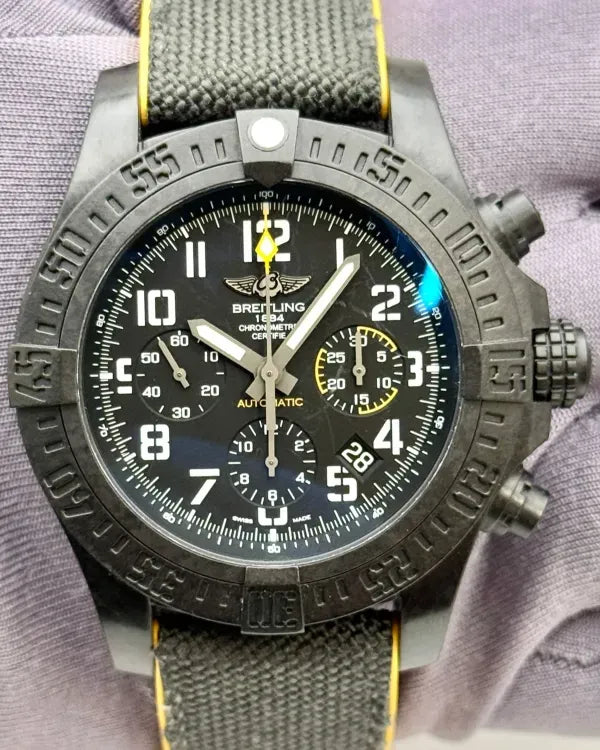 2019 Breitling Avenger Hurricane Chronograph 45MM Black Dial Rubber Strap (XB0180E4/BF31)
