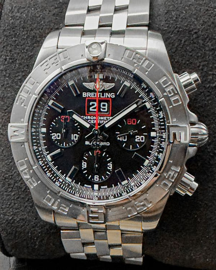 2012 Breitling Blackbird L.E 44MM Black Dial Steel Bracelet (A4436010/BB71S)