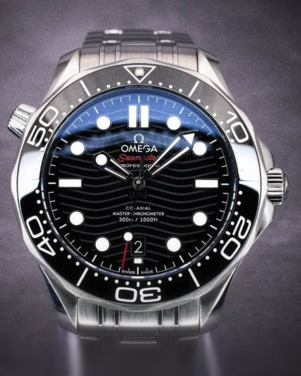 No Reserve - 2022 Omega Seamaster Diver 300M 42MM Black Dial Steel Bracelet (210.30.42.20.01.001)