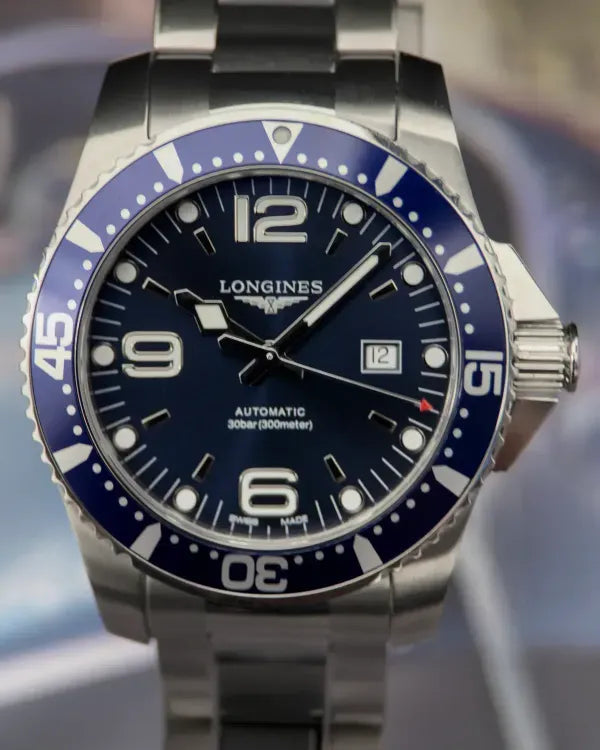 No Reserve - 2025 Longines HydroConquest 41MM Blue Dial Steel Bracelet (L3.742.4.96.6)