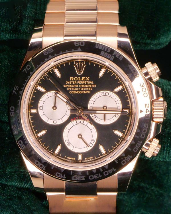 2026 Rolex Cosmograph Daytona 40MM Black Dial Rose Gold Oyster Bracelet (126505)