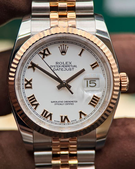 2018 Rolex Datejust 36MM White Dial Two-Tone Super Jubilee Bracelet (116231)