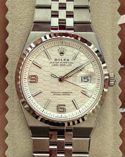 2026 Rolex Land-Dweller 36MM White Dial Flat Jubilee Bracelet (127234)