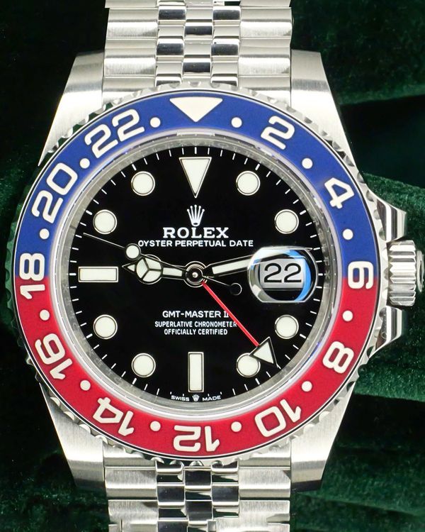 Rolex GMT-Master II "Pepsi" 40MM Black Dial Jubilee Bracelet (126710BLRO)
