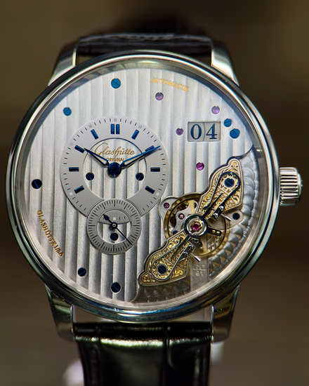 2025 Glashütte Original PanoMaticInverse 42MM Silver Dial Leather Strap (1-91-02-02-02-50)