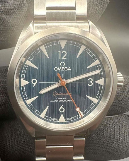 Omega Seamaster Railmaster 40MM Blue "Denim" Dial Steel Bracelet (220.10.40.20.03.001)