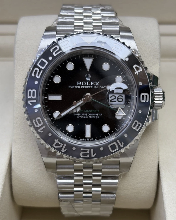 2025 Rolex GMT-Master II "Bruce Wayne" 40MM Black Dial Jubilee Bracelet (126710GRNR)