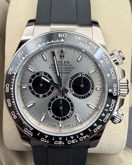 2026 Rolex Cosmograph Daytona "Ghost" 40MM Silver Dial Rubber Strap (126519LN)