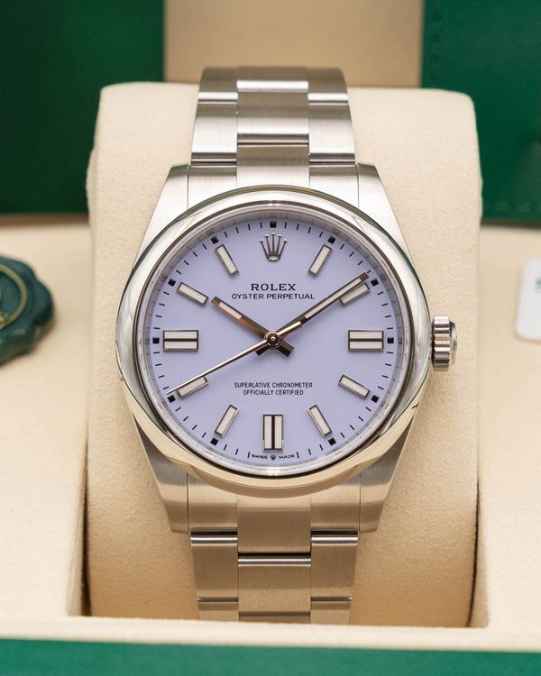 2026 Rolex Oyster Perpetual 41MM Lavender Dial Oyster Bracelet (134300)