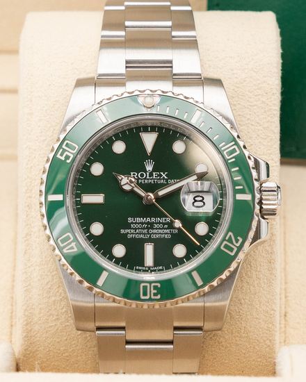2016 Rolex Submariner Date "Hulk" 40MM Green Dial Oyster Bracelet (116610LV)