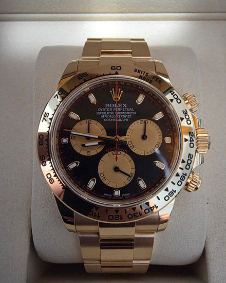2023 Rolex Cosmograph Daytona "Paul Newman" 40MM Black Dial Yellow Gold Oyster Bracelet (116508)