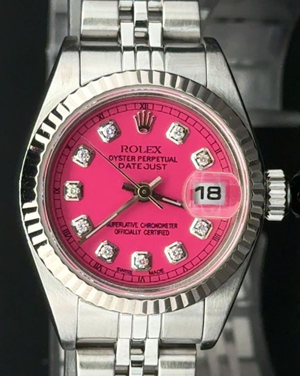2000 Rolex Lady-Datejust 26MM Aftermarket Pink Dial Jubilee Bracelet (79174)