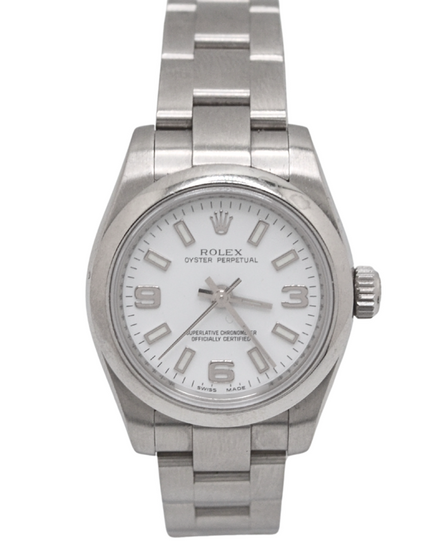 Rolex Oyster Perpetual 26MM White Dial Oyster Bracelet (176200)
