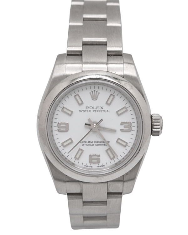 Rolex Oyster Perpetual 26MM White Dial Oyster Bracelet (176200)