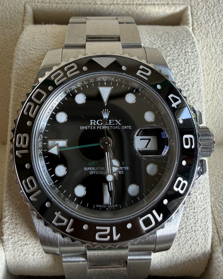 2013 Rolex GMT-Master II 40MM Black Dial Oyster Bracelet (116710LN)