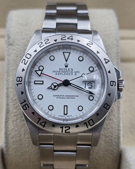 1999 Rolex Explorer II "Polar" 40MM White Dial Oyster Bracelet (16570)
