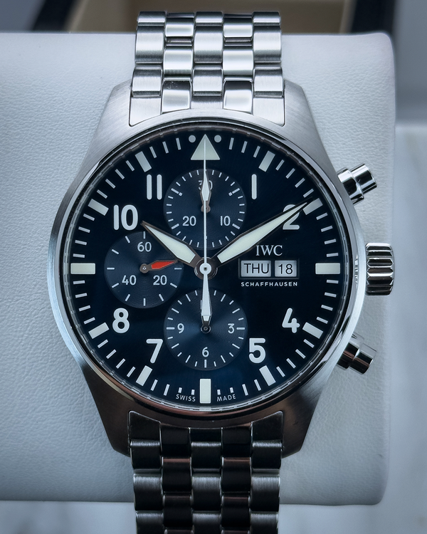 2021 IWC Schaffhausen Pilot Chronograph "Le Petit Prince" 43MM Blue Dial Steel Bracelet (IW377717)