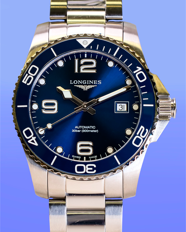 2026 Longines HydroConquest 41MM Blue Dial Steel Bracelet (L3.781.4.96.6)