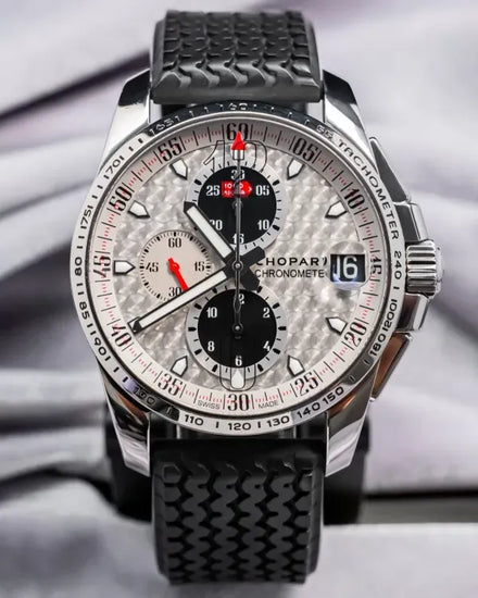 Chopard Mille Miglia GT XL Chronograph 44MM Silver Dial Rubber Strap (168459-3019)
