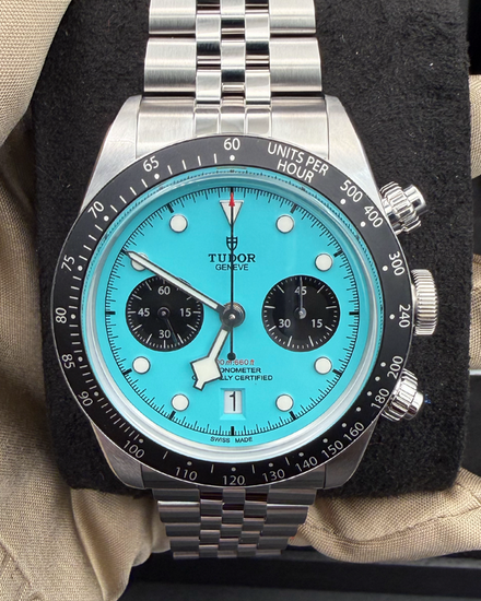 2026 Tudor Black Bay Chrono 41MM "Flamingo" Blue Dial Steel Bracelet (79360N)