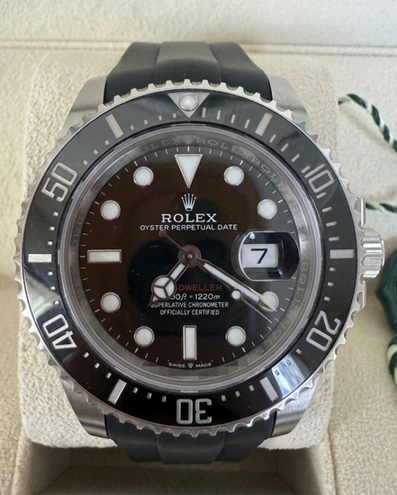 2024 Rolex Sea-Dweller "Red Letters 50th Anniversary" 43MM Black Dial Rubber Strap (126600)