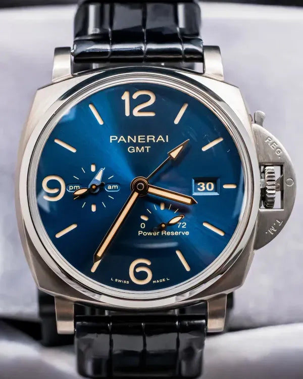 Panerai Luminor Due GMT 45MM Blue Dial Leather Strap (PAM00964)