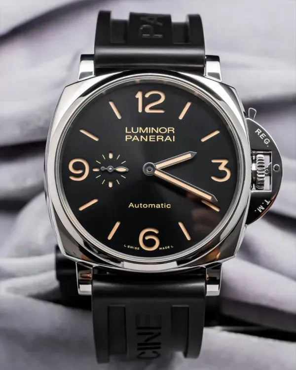 Panerai Luminor Due 45MM Black Dial Rubber Strap (PAM00674)