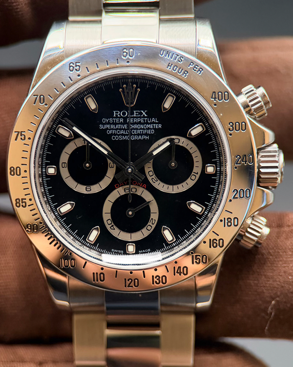 Rolex Cosmograph Daytona 40MM Black Dial Oyster Bracelet (116520)