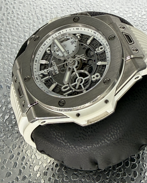 2019 Hublot Big Bang Unico Titanium White 42MM Skeleton Dial Rubber Strap (441.NE.2010.RW)