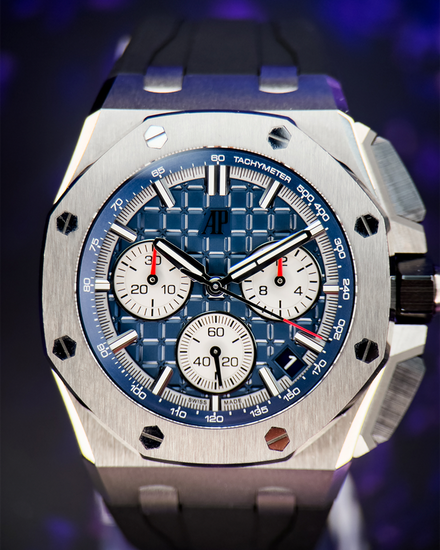 2024 Audemars Piguet Royal Oak Offshore Chronograph 43MM Blue Dial Rubber Strap (26420TI.OO.A027CA.01)