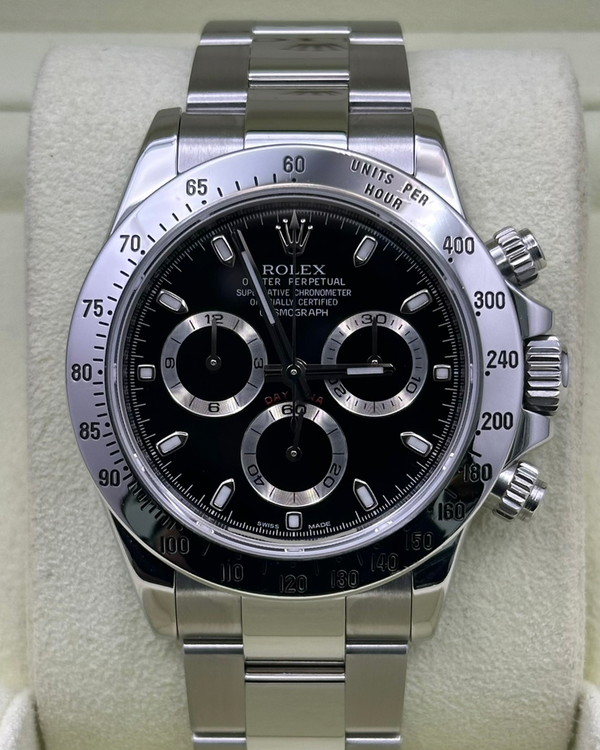 2011 Rolex Cosmograph Daytona 40MM Black Dial Oyster Bracelet (116520)