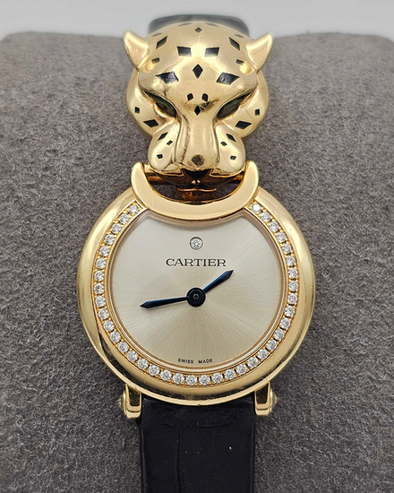 2022 Cartier Panthère De Cartier 23.6MM Quartz Champagne Dial Leather Strap (HPI01723)
