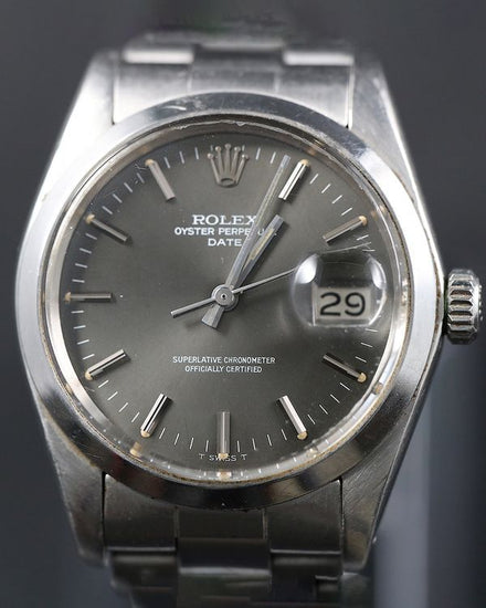 1978 Rolex Oyster Perpetual Date 34MM Grey Dial Oyster Bracelet (1500)