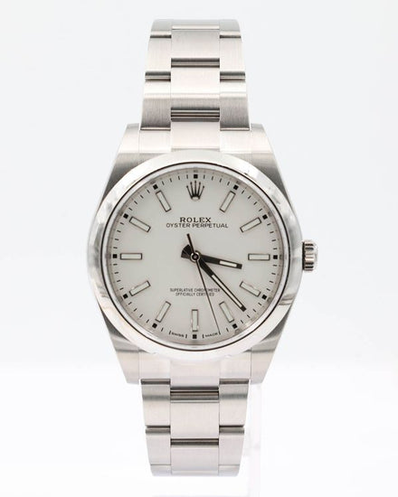 2019 Rolex Oyster Perpetual 39MM White Dial Oyster Bracelet (114300)