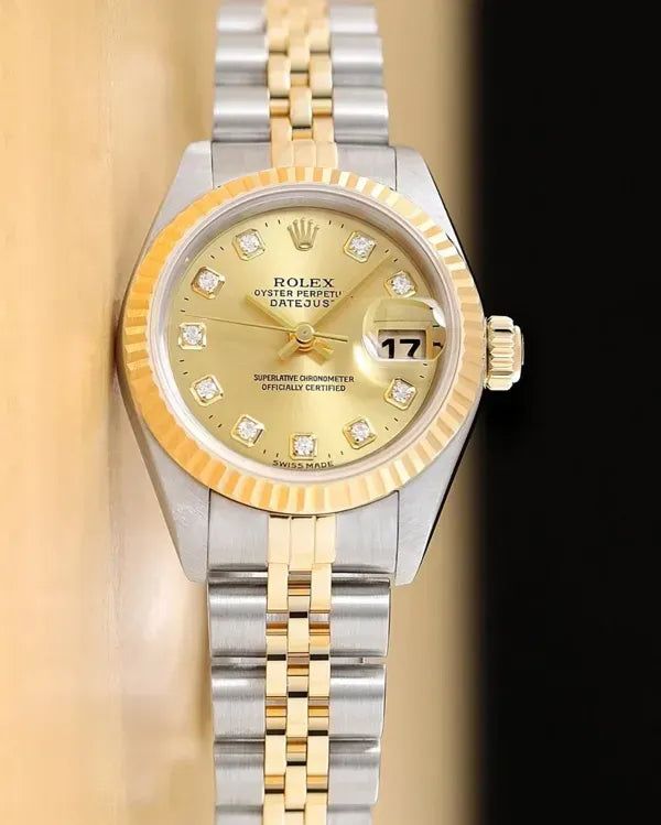 Rolex Lady-Datejust 26MM Champagne Dial Two-Tone Jubilee Bracelet (79173)