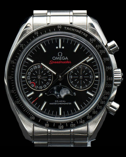 2020 Omega Speedmaster Moonphase 44.25MM Black Dial Steel Bracelet (304.30.44.52.01.001)