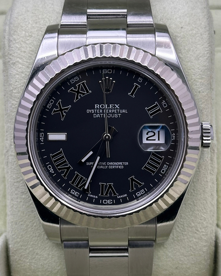 2013 Rolex Datejust II 41MM Black Dial Oyster Bracelet (116334)