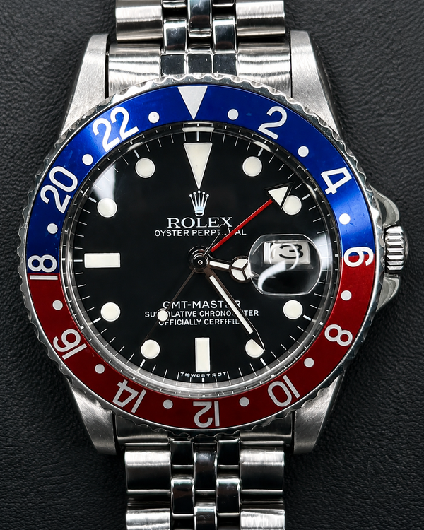 No Reserve - 1961 Rolex GMT-Master "Pepsi" 40MM Black Dial Jubilee Bracelet (1675)