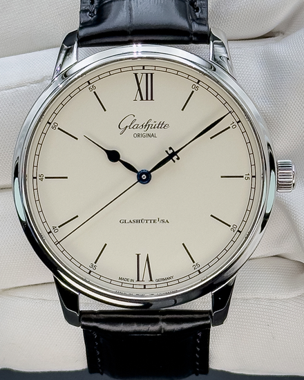 No Reserve - 2022 Glashütte Original Senator Excellence 40MM Silver Dial Leather Strap (1-36-01-01-02-01)