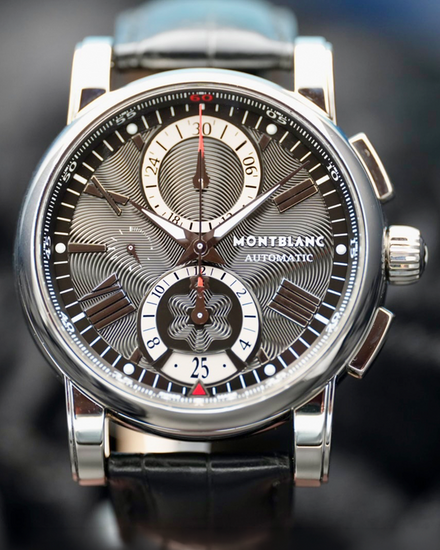 No Reserve - Montblanc Star 4810 44MM Black Dial Leather Strap (102377)