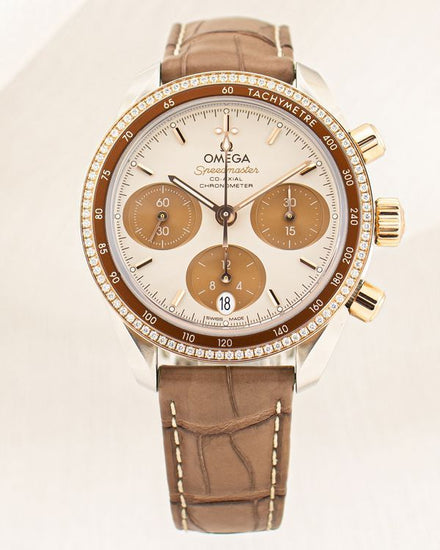 2025 Omega Speedmaster 38MM Brown Dial Leather Strap (324.28.38.50.02.002)