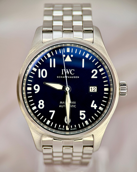 2017 IWC Schaffhausen Pilot Mark XVIII "Le Petit Prince" 40MM Blue Dial Steel Bracelet (IW327014)