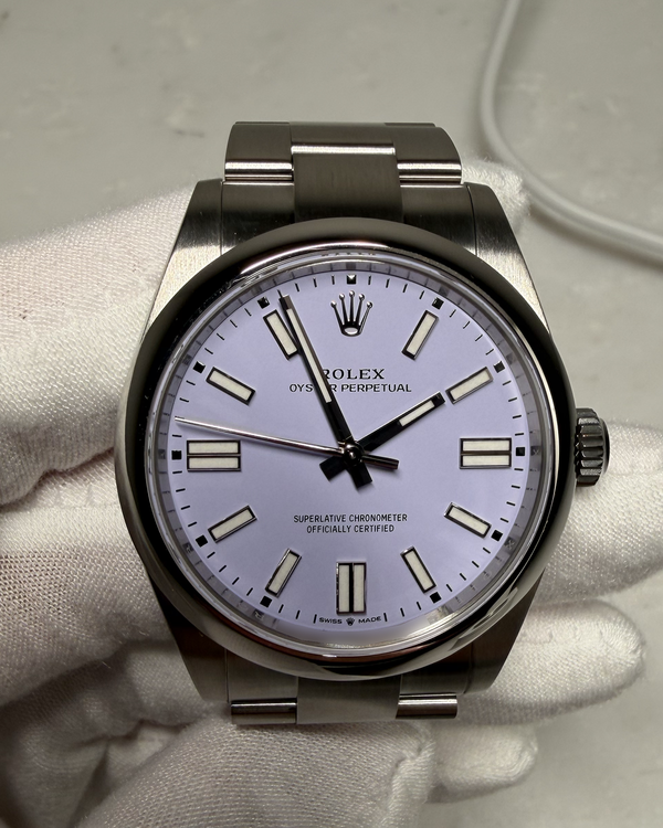 No Reserve - 2026 Rolex Oyster Perpetual 41MM Lavender Dial Oyster Bracelet (134300)