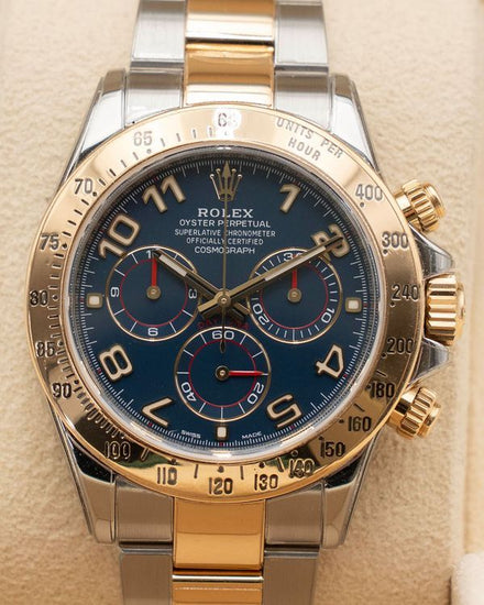 2013 Rolex Cosmograph Daytona 40MM Blue Dial Two-Tone Oyster Bracelet (116523)