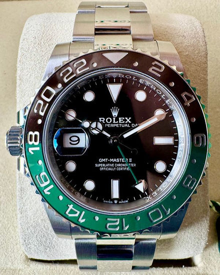 No Reserve - 2025 Rolex GMT-Master II "Sprite" 40MM Black Dial Oyster Bracelet (126720VTNR)