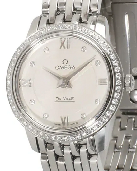 2016 Omega De Ville Prestige 24.4MM Quartz Silver Dial Steel Bracelet (424.15.24.60.52.001)
