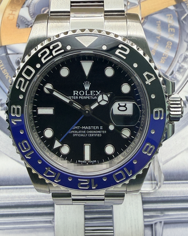 2016 Rolex GMT-Master II "Batman" 40MM Black Dial Oyster Bracelet (116710BLNR)