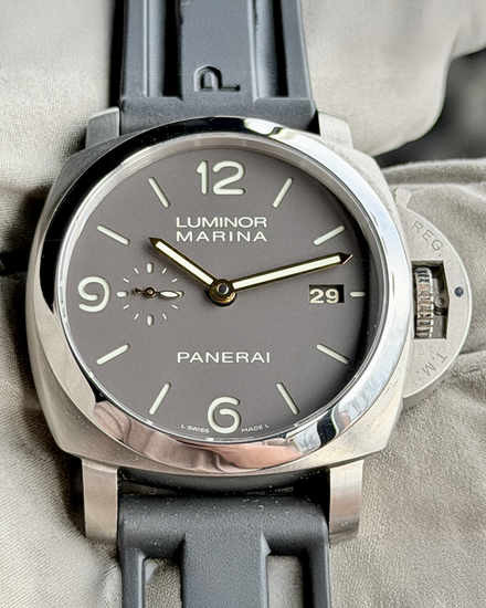 2012 Panerai Luminor Marina 1950 3 Days 44MM Brown Dial Rubber Strap (PAM00351)