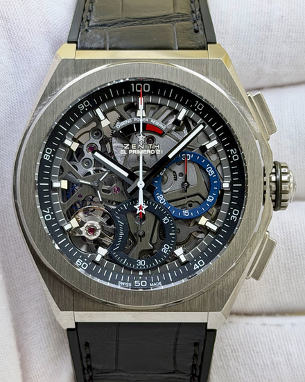 2019 Zenith Defy El Primero 21 44MM Skeleton Dial Leather Strap (95.9000.9004/78.R582)