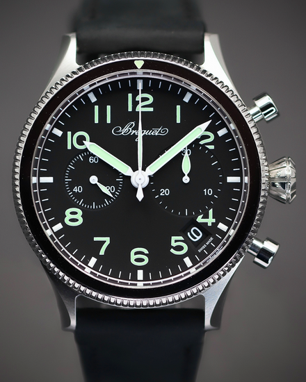 2025 Breguet Type XX 42MM Black Dial Leather Strap (2057ST/92/3WU)
